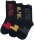 AC/DC PWR UP Socken schwarz rot gelb 3er-Set Gr. 43-46