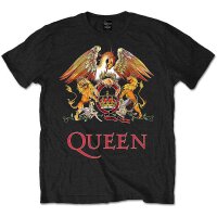 Queen T-Shirt Classic Crest schwarz